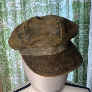 Genuine leather suede Goorin Bros cabbie hat